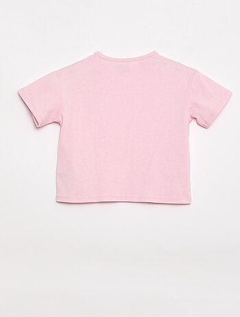 T-shirt in jersey di cotone con patch a cuore