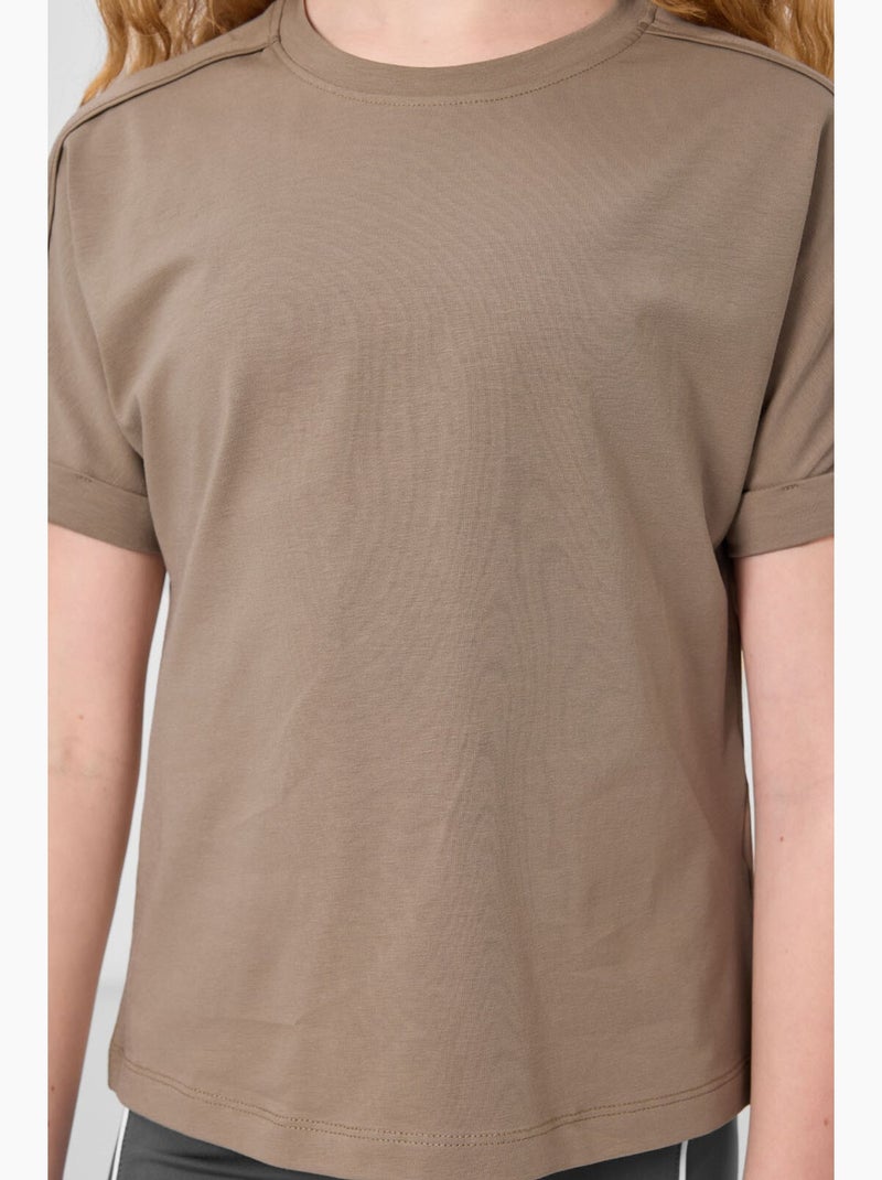 T-shirt in jersey di cotone tommy Beige argilla - Kiabi