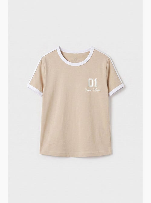 T-shirt in jersey di cotone tommy - Kiabi