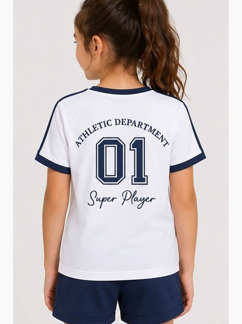 T-shirt in jersey di cotone tommy - Kiabi