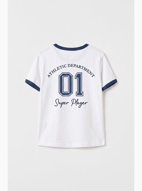 T-shirt in jersey di cotone tommy - Kiabi
