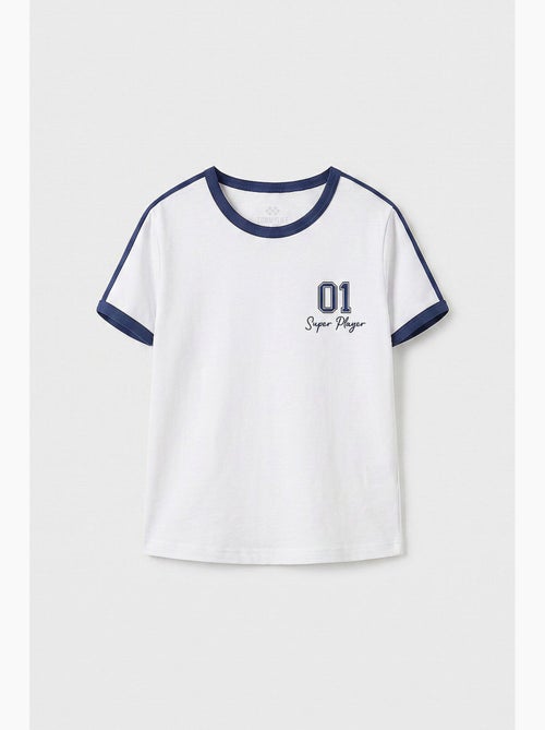 T-shirt in jersey di cotone tommy - Kiabi