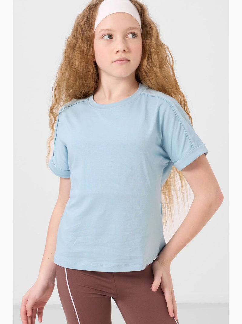 T-shirt in jersey di cotone tommy Blu cielo - Kiabi