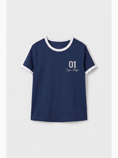 T-shirt in jersey di cotone tommy - Kiabi