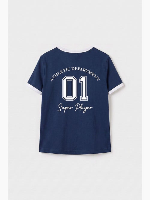 T-shirt in jersey di cotone tommy - Kiabi