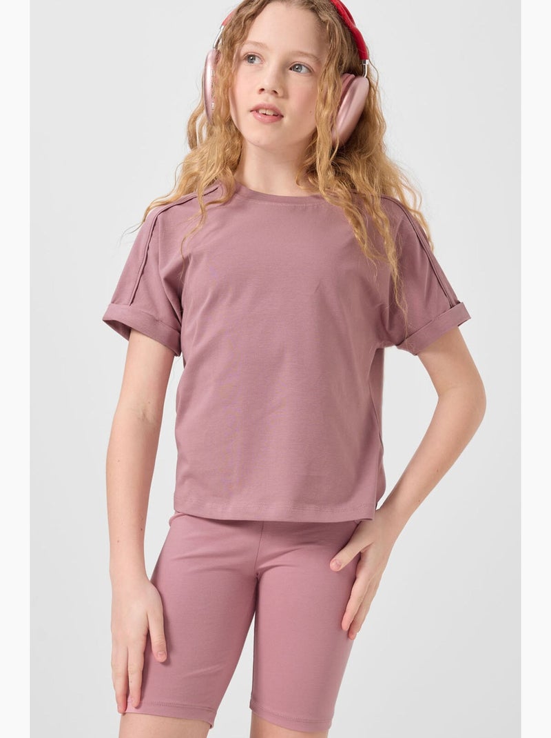T-shirt in jersey di cotone tommy Malva - Kiabi