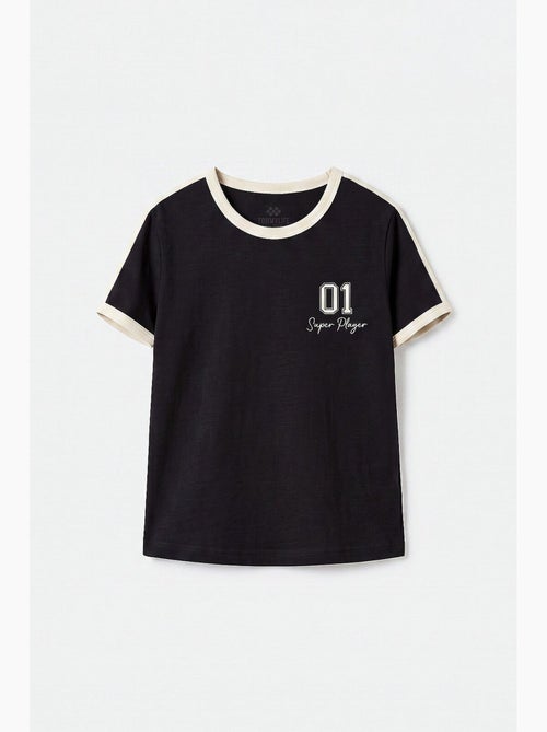T-shirt in jersey di cotone tommy - Kiabi