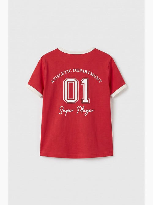 T-shirt in jersey di cotone tommy - Kiabi