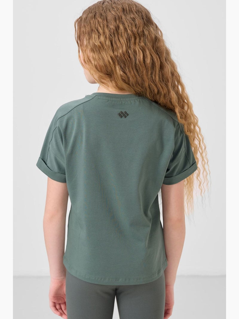 T-shirt in jersey di cotone tommy Verde - Kiabi