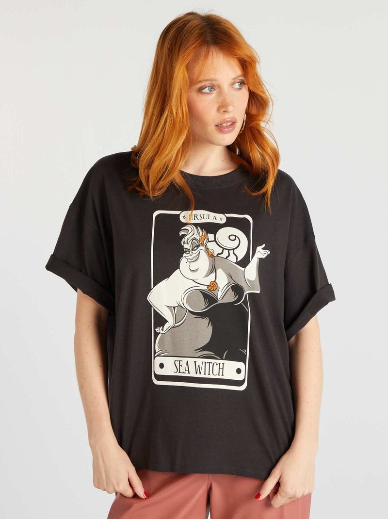 T-shirt in jersey 'Disney' - Halloween Nero Ursula - Kiabi