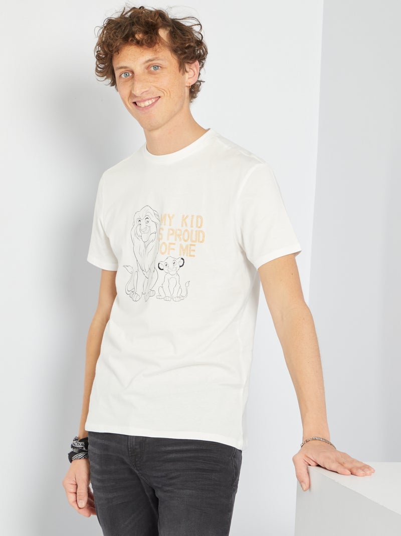 T-shirt in jersey 'Il Re Leone' BIANCO - Kiabi