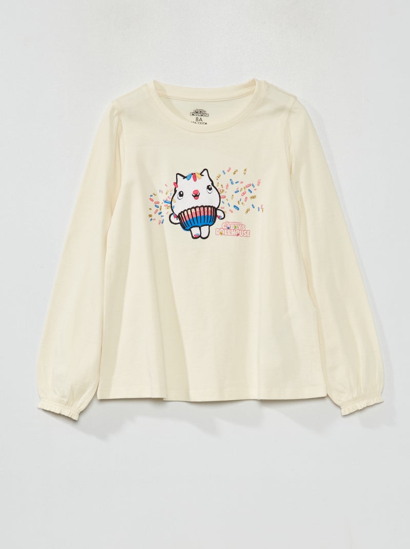 T-shirt in jersey 'La casa delle bambole di Gabby' BIANCO - Kiabi