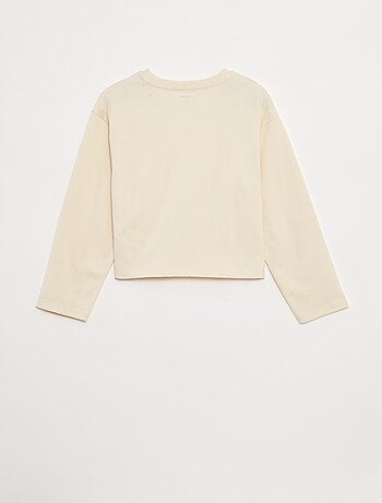 T-shirt in jersey maniche lunghe