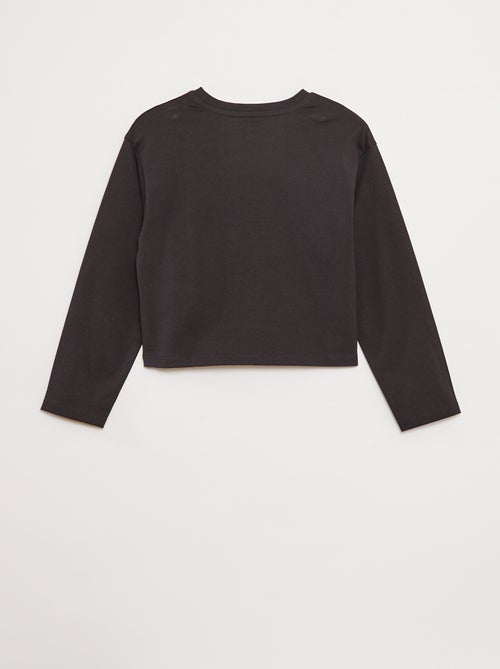 T-shirt in jersey maniche lunghe - Kiabi