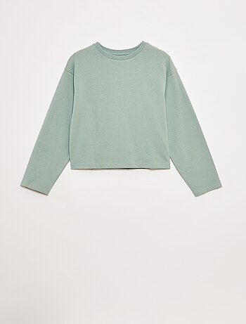 T-shirt in jersey maniche lunghe