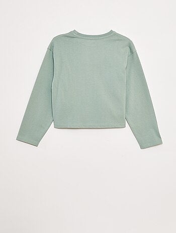 T-shirt in jersey maniche lunghe