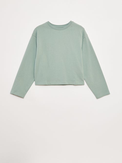 T-shirt in jersey maniche lunghe - Kiabi