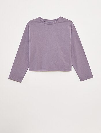 T-shirt in jersey maniche lunghe