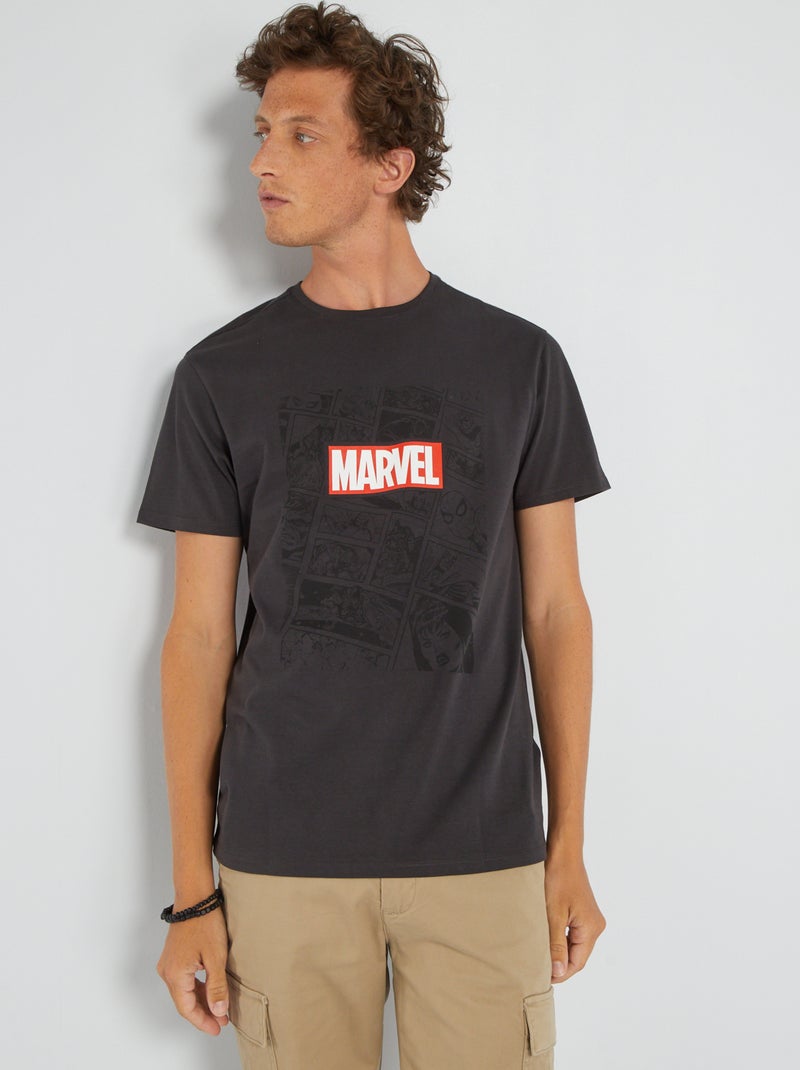 T-shirt in jersey 'Marvel' NERO - Kiabi