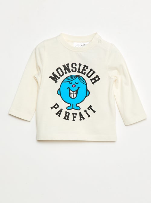 T-shirt in jersey 'Monsieur Madame' in cotone - Kiabi