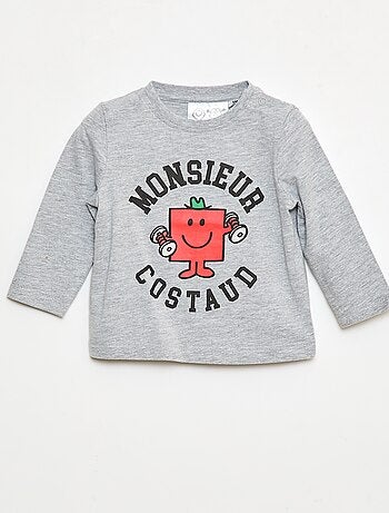 T-shirt in jersey 'Monsieur Madame' in cotone