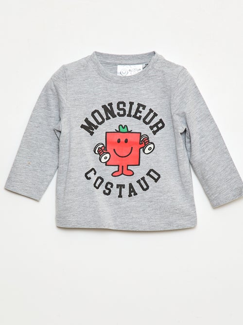 T-shirt in jersey 'Monsieur Madame' in cotone - Kiabi