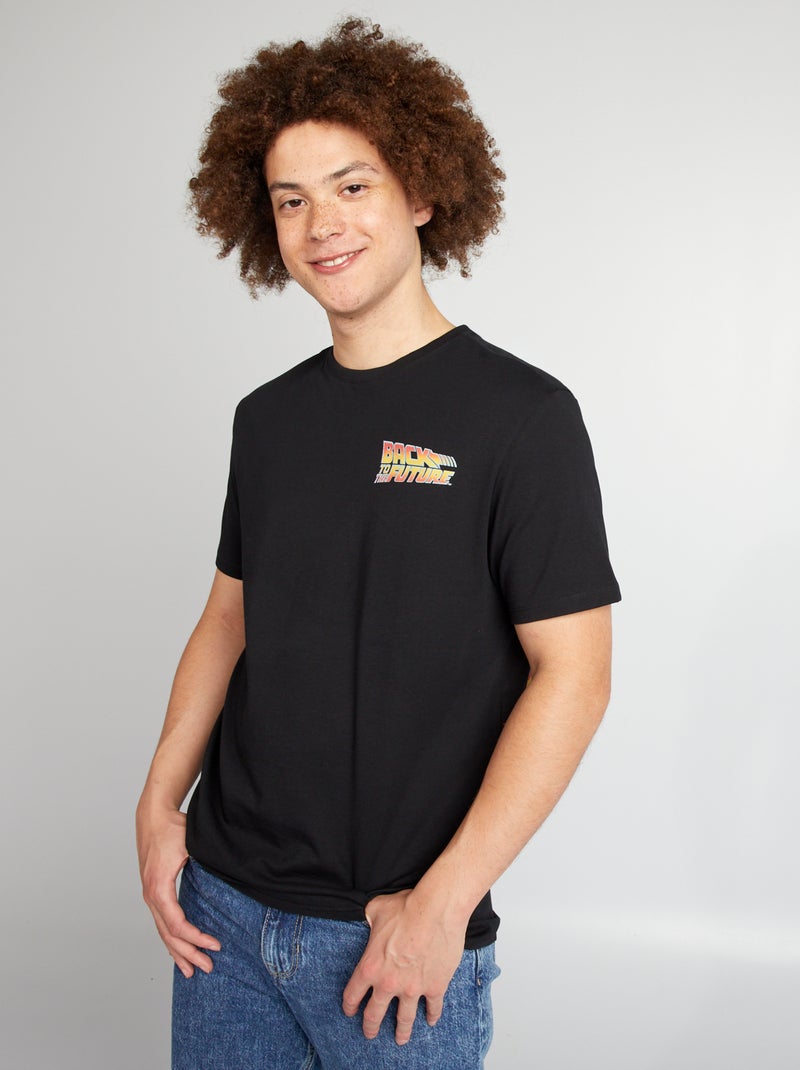 T-shirt in jersey 'Ritorno al futuro' NERO - Kiabi