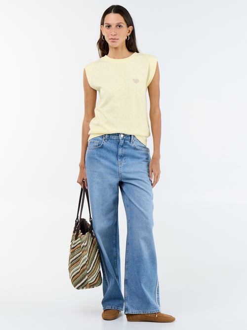 T-shirt in jersey senza maniche - Kiabi