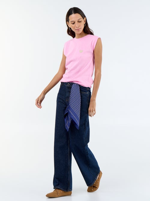 T-shirt in jersey senza maniche - Kiabi