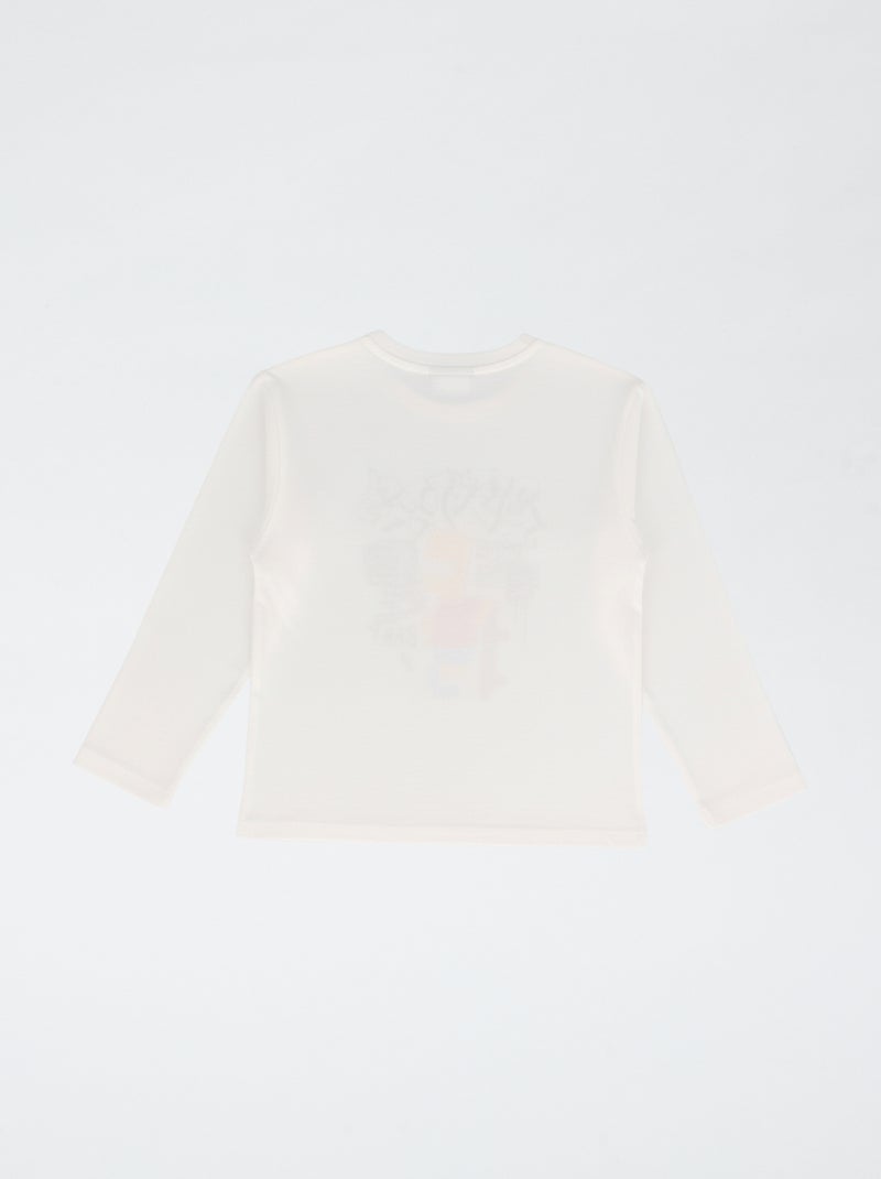 T-shirt in jersey \'Simpson\' \'Bart\' Bianco - Kiabi