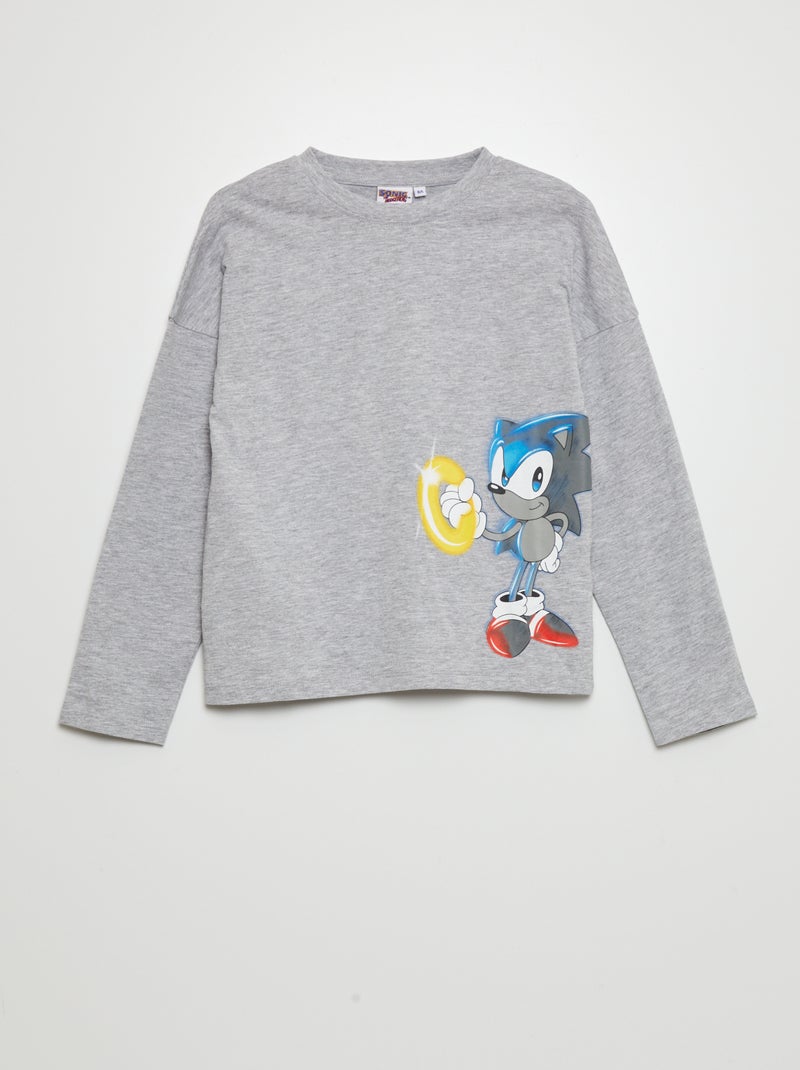 T-shirt in jersey 'Sonic' GRIGIO - Kiabi
