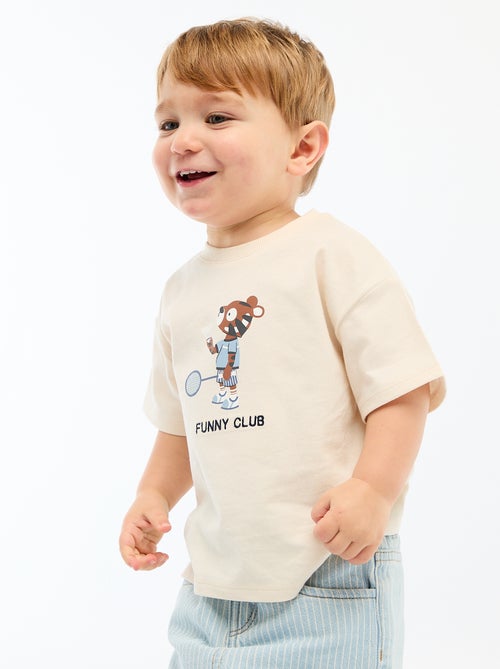 T-shirt in jersey stampata a maniche corte - Kiabi