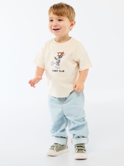 T-shirt in jersey stampata a maniche corte - Kiabi