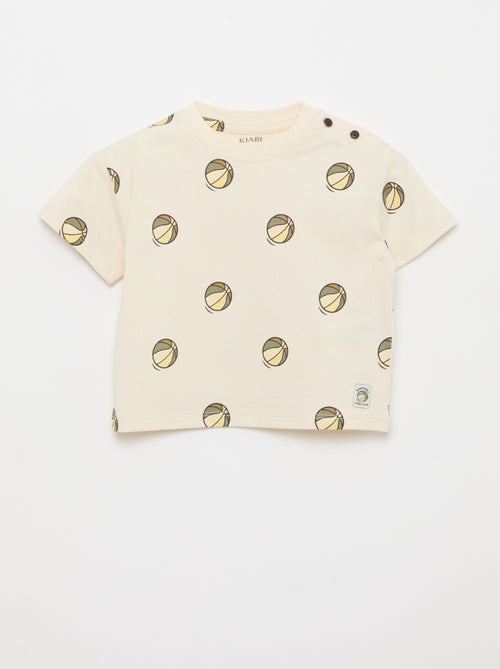 T-shirt in jersey stampata a maniche corte - Kiabi