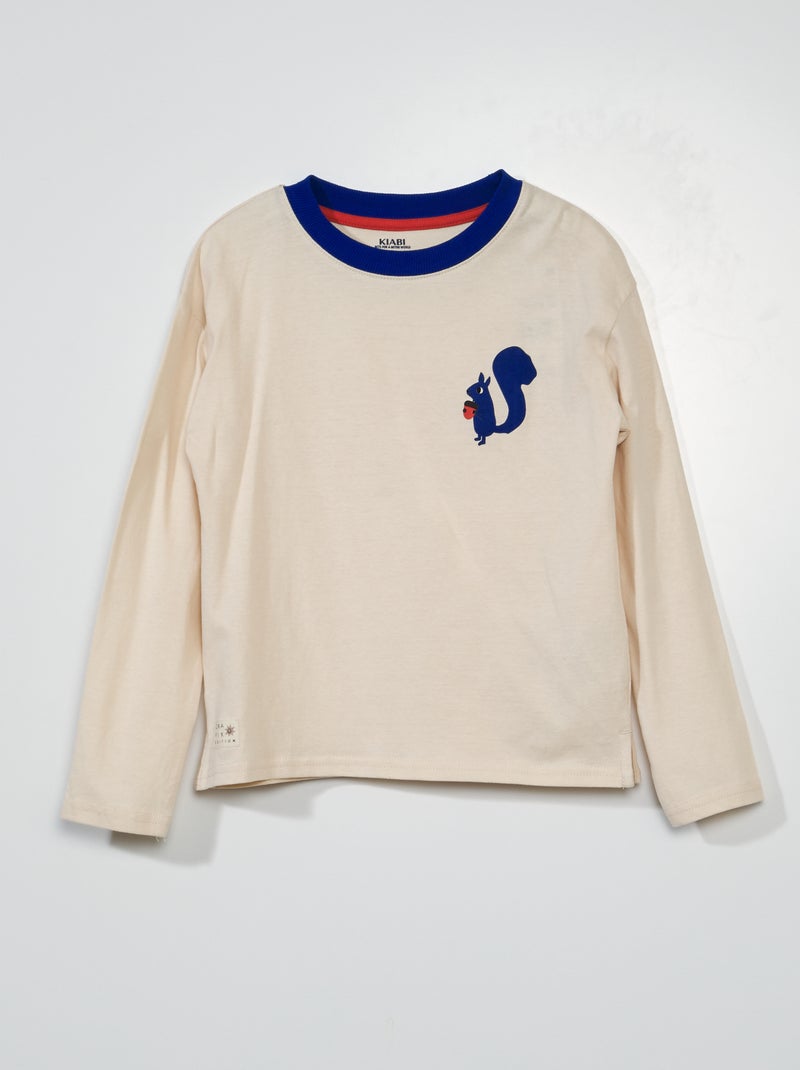 T-shirt in jersey stampata BIANCO - Kiabi