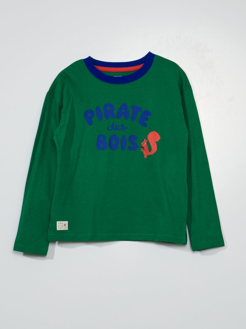 T-shirt in jersey stampata BIANCO - Kiabi