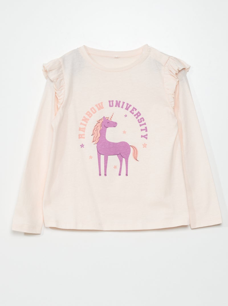 T-shirt in jersey stampato - So Easy BIANCO - Kiabi
