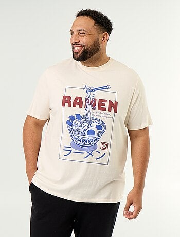 T-shirt in jersey stampato a maniche corte