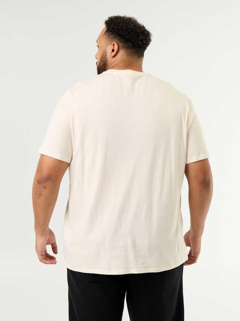 T-shirt in jersey stampato a maniche corte Bianco - Kiabi