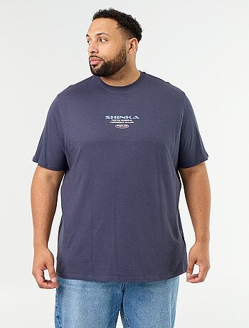T-shirt in jersey stampato a maniche corte