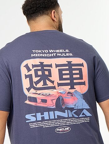 T-shirt in jersey stampato a maniche corte