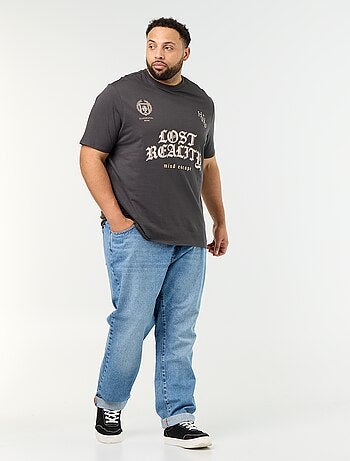 T-shirt in jersey stampato a maniche corte