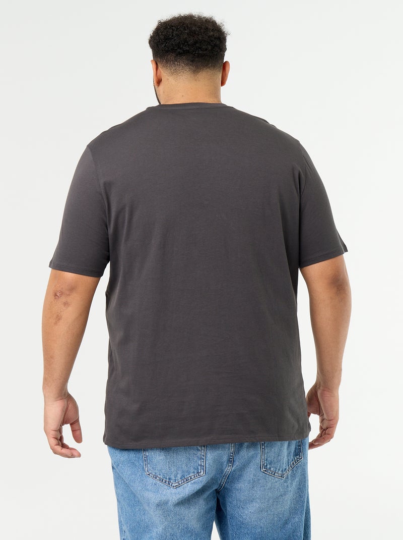 T-shirt in jersey stampato a maniche corte Grigio - Kiabi