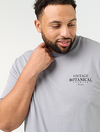 T-shirt in jersey stampato a maniche corte