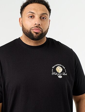 T-shirt in jersey stampato a maniche corte