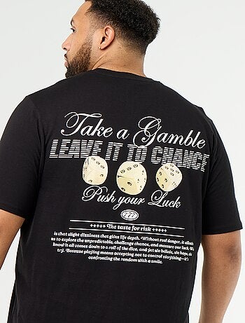 T-shirt in jersey stampato a maniche corte