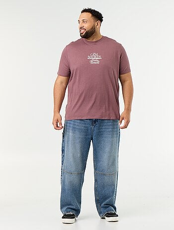 T-shirt in jersey stampato a maniche corte