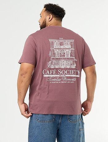 T-shirt in jersey stampato a maniche corte
