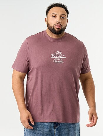 T-shirt in jersey stampato a maniche corte