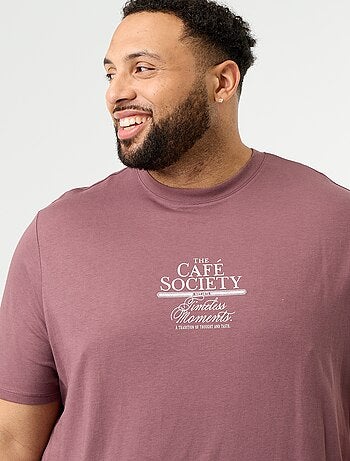 T-shirt in jersey stampato a maniche corte